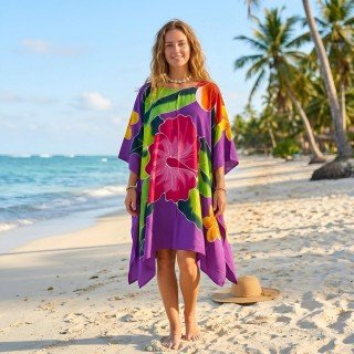 Hot Sale Rayon Dress Hand Painted for Summer